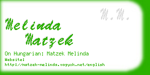 melinda matzek business card
